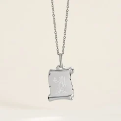 Pendentif Zodiaque Parchemin Argent Blanc-Histoire d'Or Discount