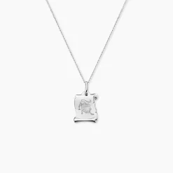 Pendentif Zodiaque Parchemin Argent Blanc-Histoire d'Or