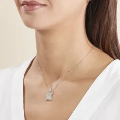 Histoire d'Or Pendentif Zodiaque Parchemin Argent Blanc