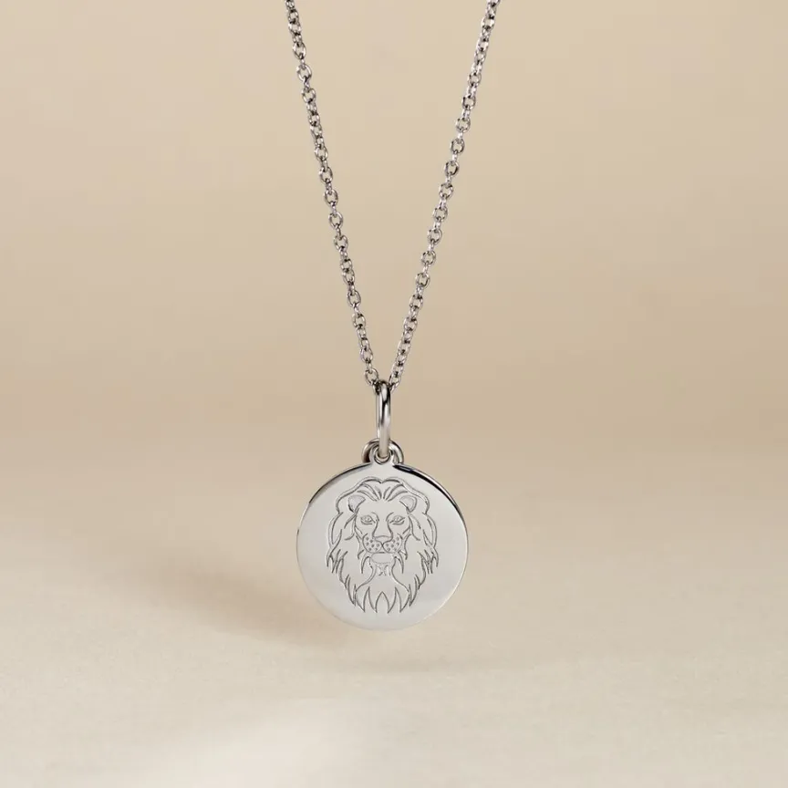 Pendentif Zodiaque Rond Argent Blanc-Histoire d'Or New