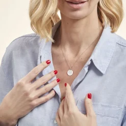 Pendentif Zodiaque Rond Argent Blanc-Histoire d'Or New