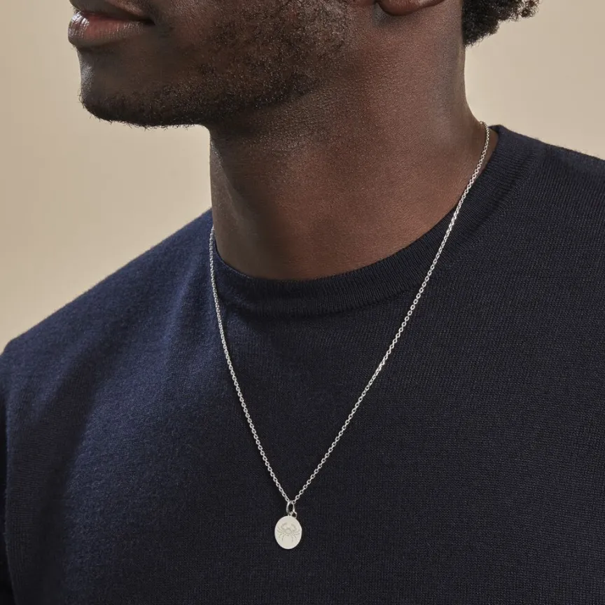 Pendentif Zodiaque Rond Argent Blanc-Histoire d'Or