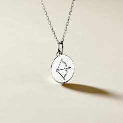 Pendentif Zodiaque Rond Argent Blanc-Histoire d'Or Discount