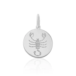 Histoire d'Or Pendentif Zodiaque Rond Argent Blanc