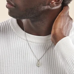 Histoire d'Or Pendentif Zodiaque Rond Argent Blanc