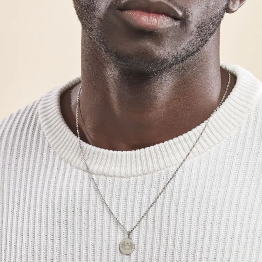 Pendentif Zodiaque Rond Argent Blanc-Histoire d'Or Clearance