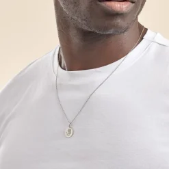 Histoire d'Or Pendentif Zodiaque Rond Argent Blanc