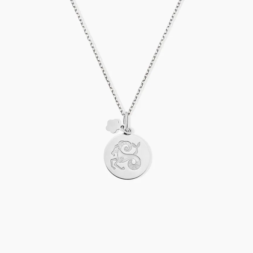Pendentif Zodiaque Rond Argent Blanc-Histoire d'Or Sale