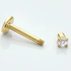Piercing De Labret Or Jaune Catala Oxyde De Zirconium-Histoire d'Or Online