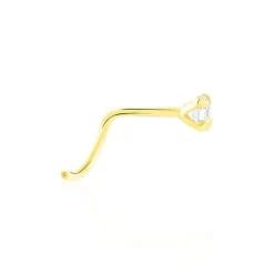 Histoire d'Or Piercing De Nez Fethi Serti Griffe Or Jaune Oxyde De Zirconium