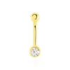 Histoire d'Or Piercing De Nombril Jan Or Jaune Oxyde De Zirconium