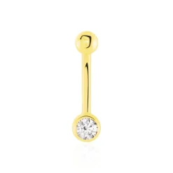 Histoire d'Or Piercing De Nombril Jan Or Jaune Oxyde De Zirconium