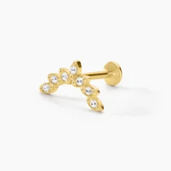 Piercing D'hélix Annecy Acier Jaune Cristal-Histoire d'Or Best