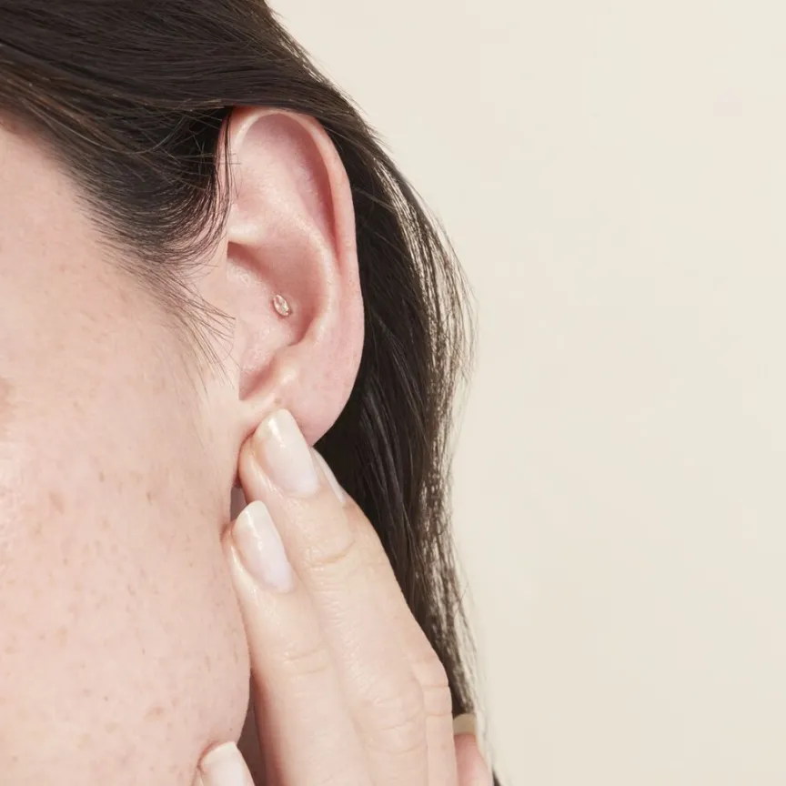 Piercing D'oreille Or Jaune Albiza Oxyde De Zirconium-Histoire d'Or Best