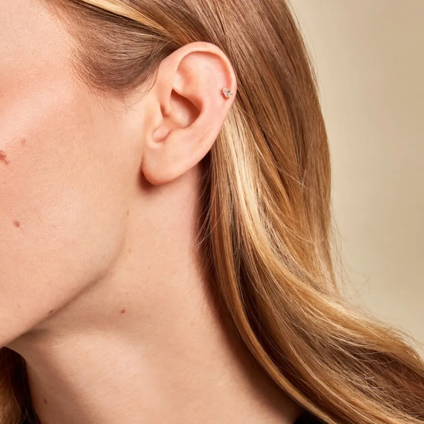 Piercing D'oreille Or Jaune Artemia Oxyde De Zirconium-Histoire d'Or Sale