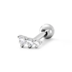 Piercing D'oreille Unitaire Delphie Argent Blanc Oxyde De Zirconium-Histoire d'Or