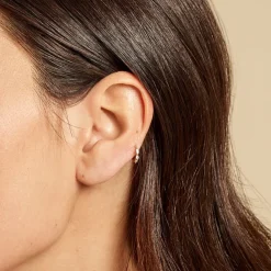 Histoire d'Or Piercing D'oreille Unitaire Rajya Or Jaune Oxyde De Zirconium