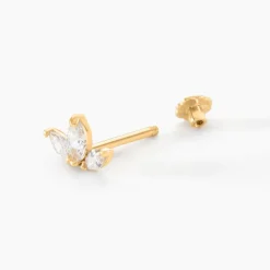 Piercing D'oreilles Asclepias Or Jaune-Histoire d'Or