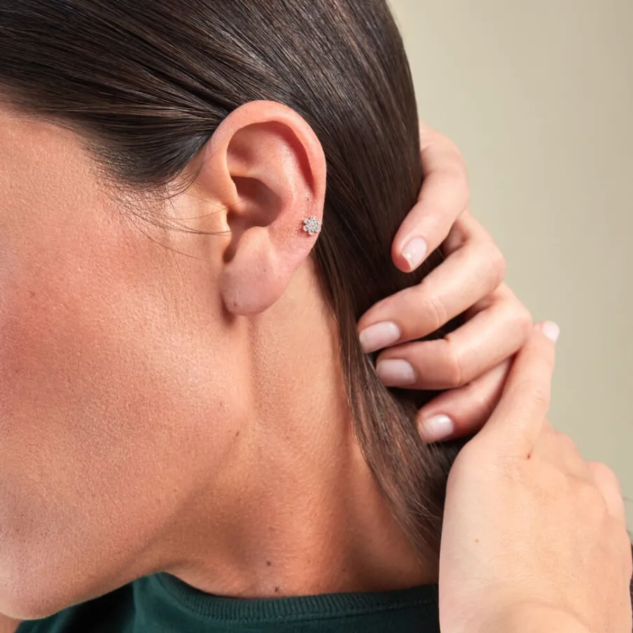 Histoire d'Or Piercing Gedeon Or Jaune Oxyde De Zirconium