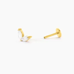 Histoire d'Or Piercing Judie Acier Jaune Oxyde De Zirconium