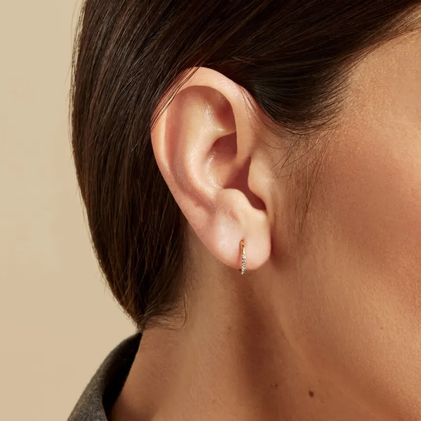 Piercing Maarta Titane Doré Oxyde De Zirconium-Histoire d'Or