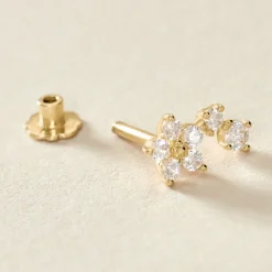 Histoire d'Or Piercing Margarid Or Jaune Oxyde De Zirconium