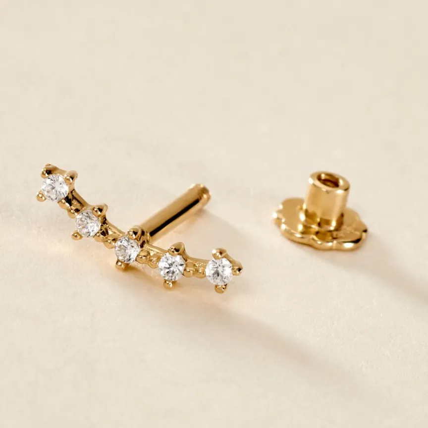 Piercing Mave Or Jaune Oxyde De Zirconium-Histoire d'Or Sale