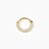 Histoire d'Or Piercing Septum Bettris Acier Jaune Oxyde De Zirconium