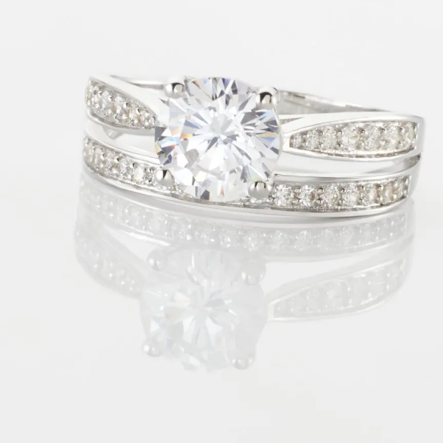 Solitaire Aarone Or Blanc Oxyde-Histoire d'Or Sale