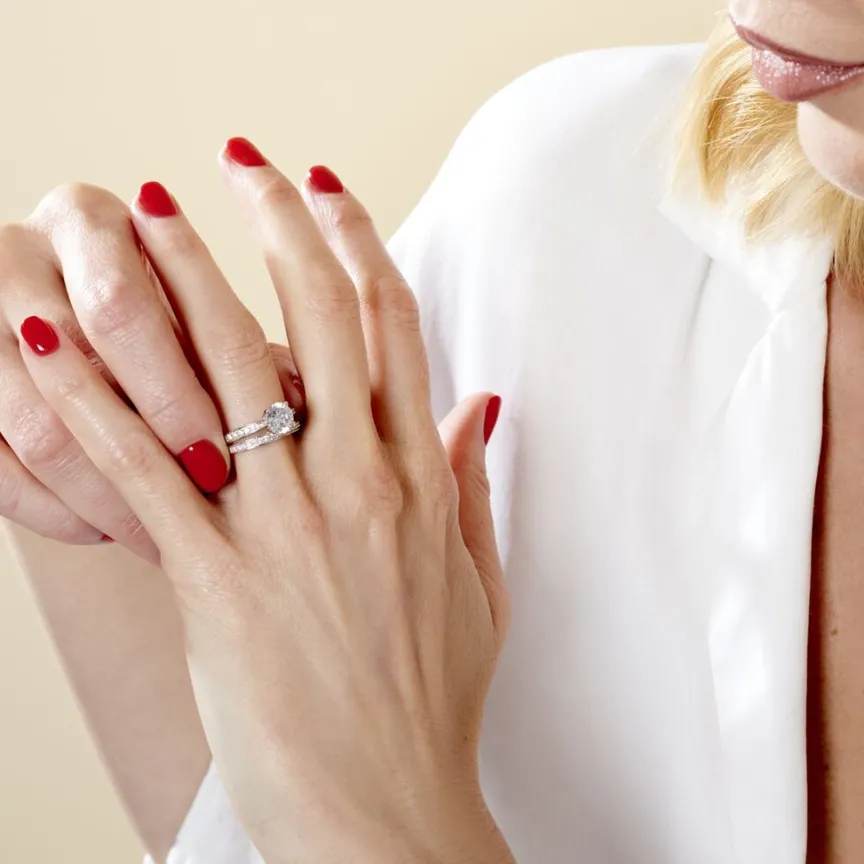 Solitaire Aarone Or Blanc Oxyde-Histoire d'Or Sale