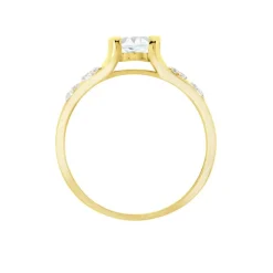 Histoire d'Or Solitaire Laetitienne Or Jaune Topaze Oxydes