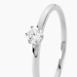 Histoire d'Or Solitaire  Natalia Pl Platine Blanc Diamant
