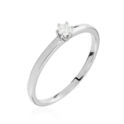 Histoire d'Or Solitaire  Natalia Platine Blanc Diamant