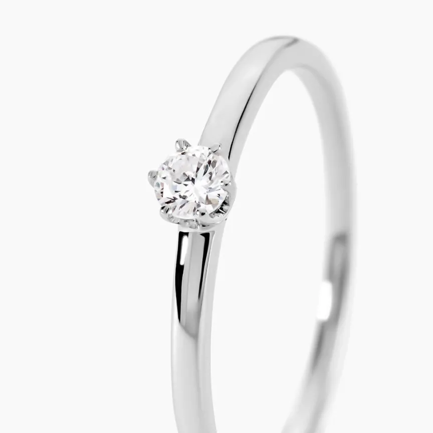 Solitaire Natalia Platine Blanc Diamant-Histoire d'Or Outlet