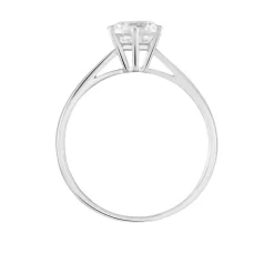 Solitaire Or Blanc Laurian Oxyde De Zirconium Blanc-Histoire d'Or New