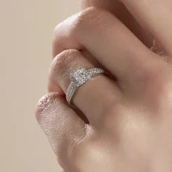 Solitaire Or Blanc  Princessa Diamant Synthetique-Histoire d'Or Outlet