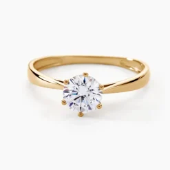 Solitaire Or Jaune Laurian Oxyde De Zirconium Blanc-Histoire d'Or Hot