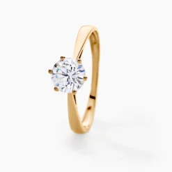 Solitaire Or Jaune Laurian Oxyde De Zirconium Blanc-Histoire d'Or Hot