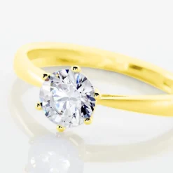 Solitaire Or Jaune Laurian Oxyde De Zirconium Blanc-Histoire d'Or Hot