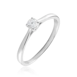 Histoire d'Or Solitaire  Victoria Platine Blanc Diamant